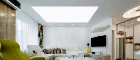 Ceiling with background lighting